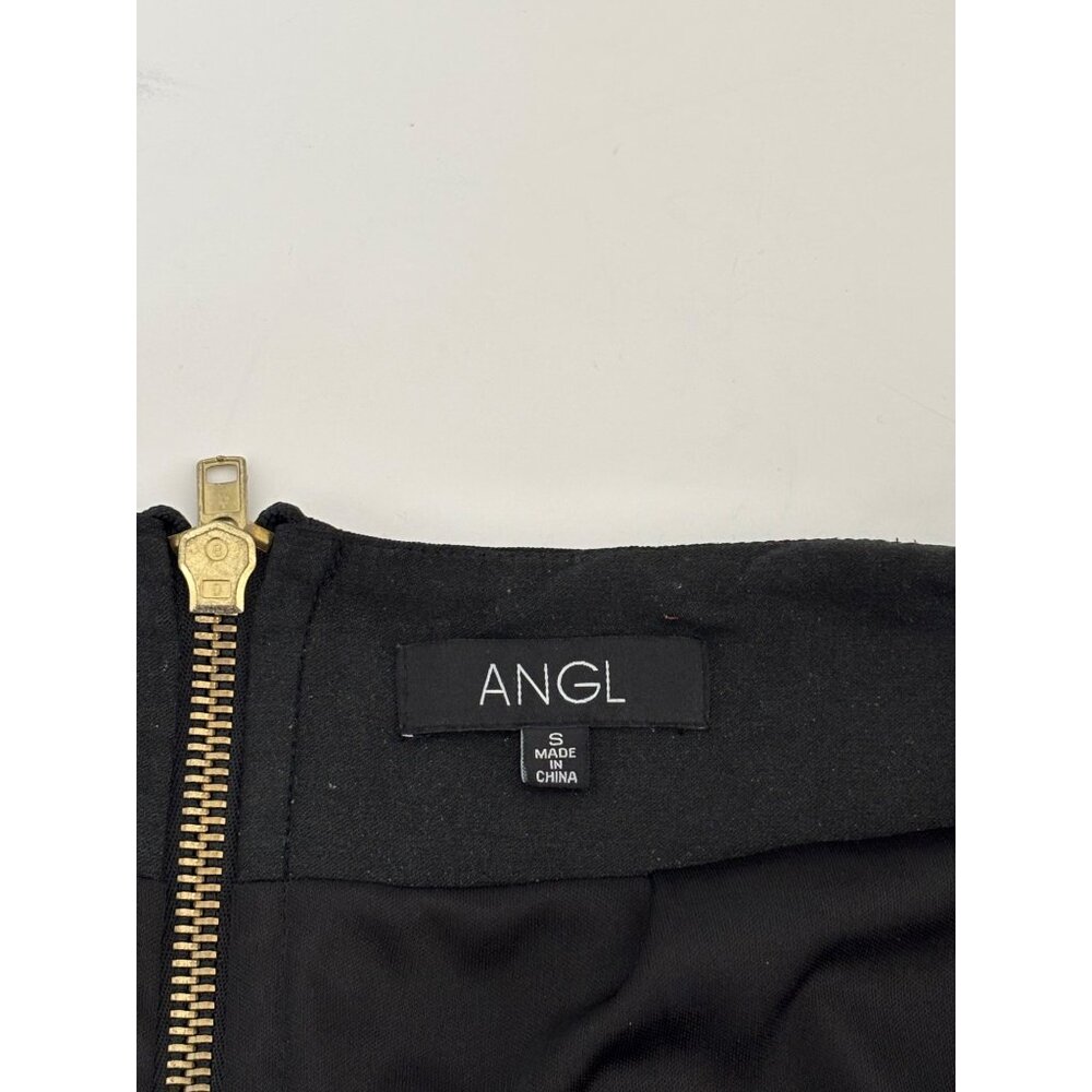 Mini Skirt Small BodyCon Gold Zip Adjustable Slit Streetwear Minimalist Preppy - Picture 11 of 15